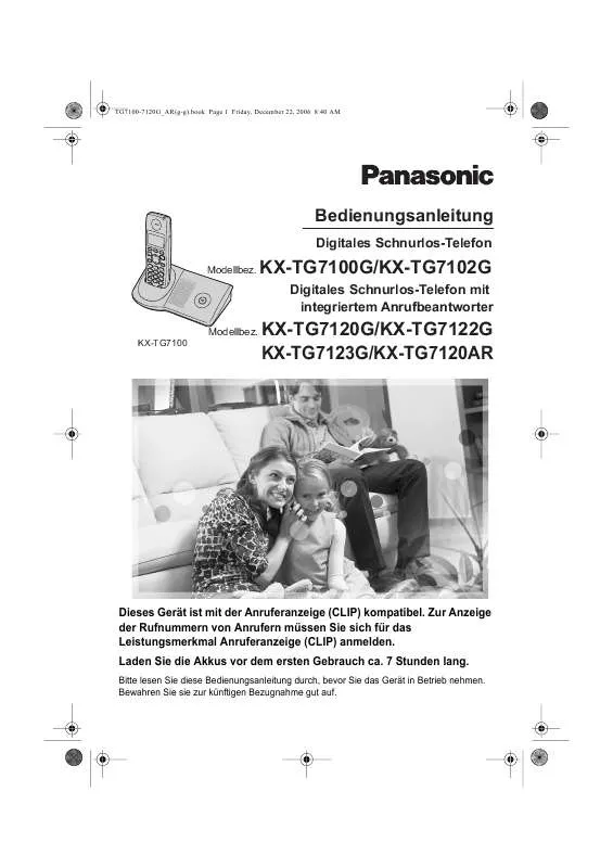 Mode d'emploi PANASONIC KXTG7122G