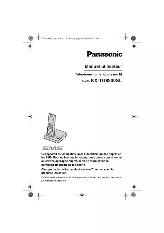 Mode d'emploi PANASONIC KX-TG8200SL