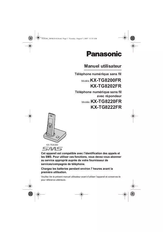 Mode d'emploi PANASONIC KX-TG8202FR