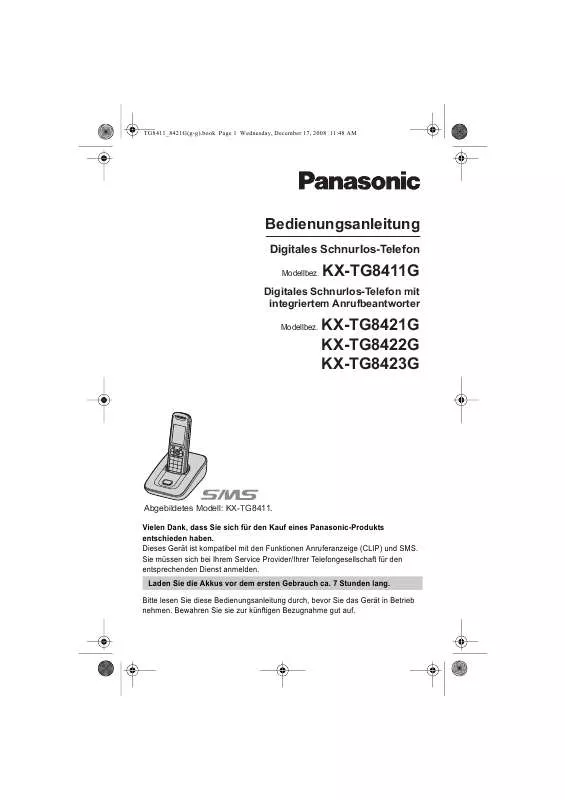 Mode d'emploi PANASONIC KXTG8422G