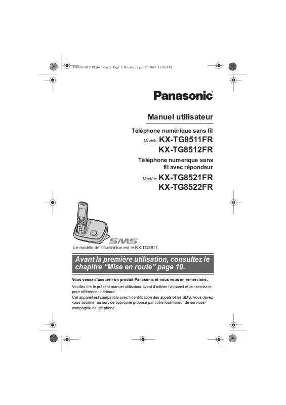 Mode d'emploi PANASONIC KXTG8512FR