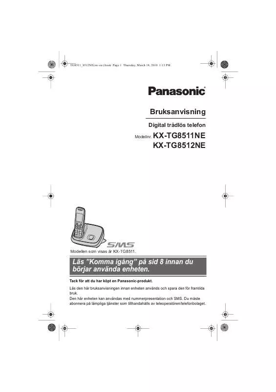 Mode d'emploi PANASONIC KXTG8512NE