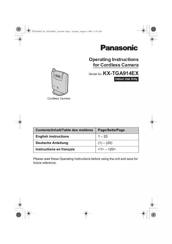 Mode d'emploi PANASONIC KX-TG9140EXX