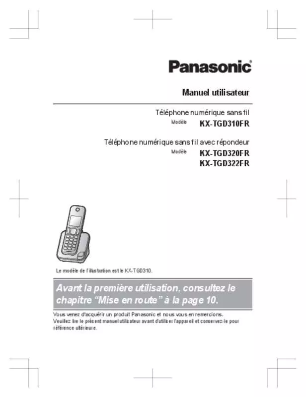 Mode d'emploi PANASONIC KX-TGD322FR