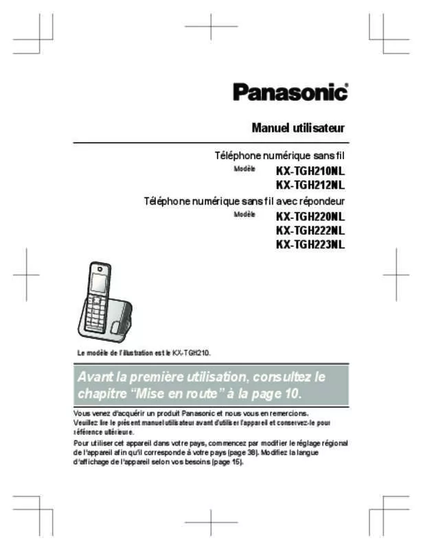 Mode d'emploi PANASONIC KX-TGH212NL