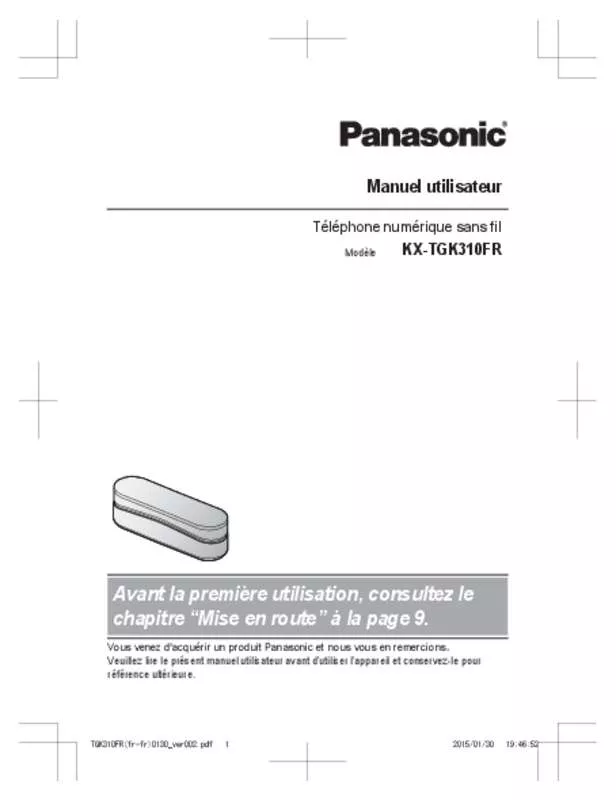 Mode d'emploi PANASONIC KXTGK310FR