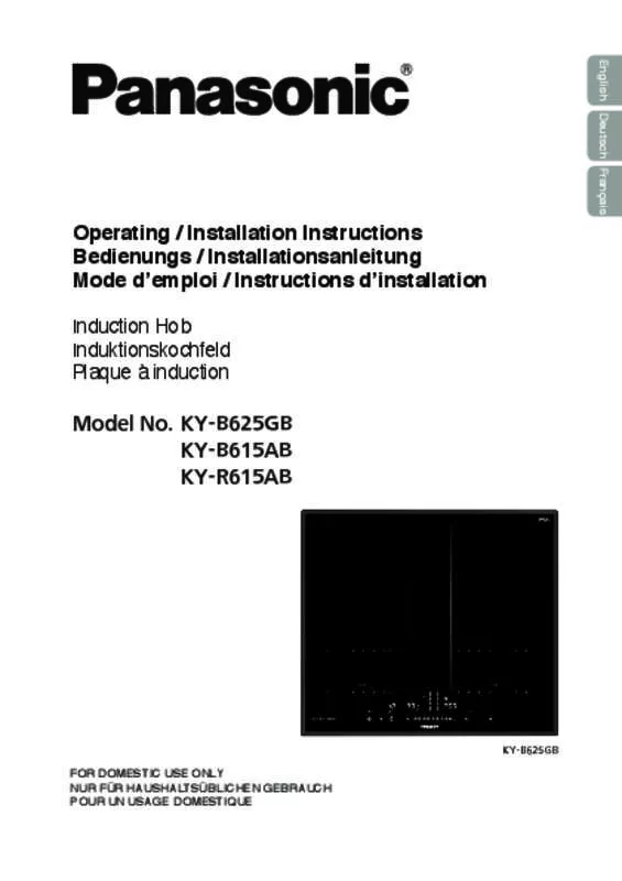 Mode d'emploi PANASONIC KYB615AB