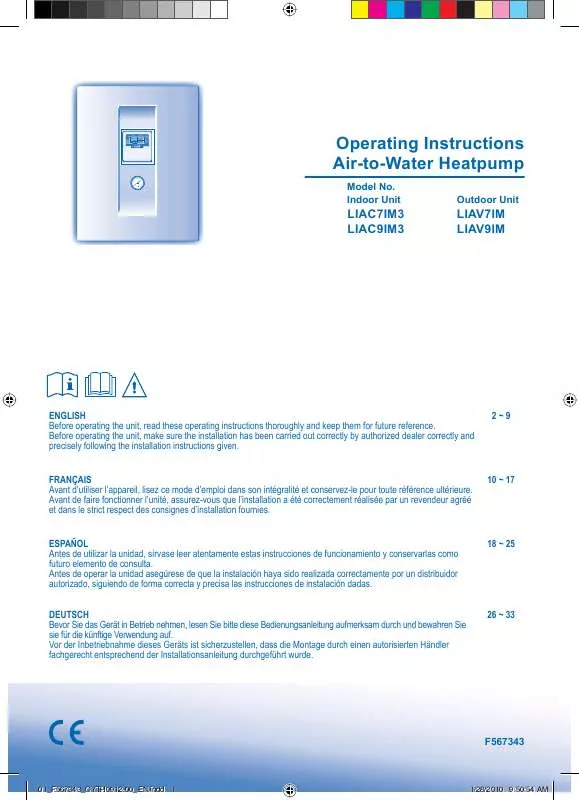 Mode d'emploi PANASONIC LIAC7IM3