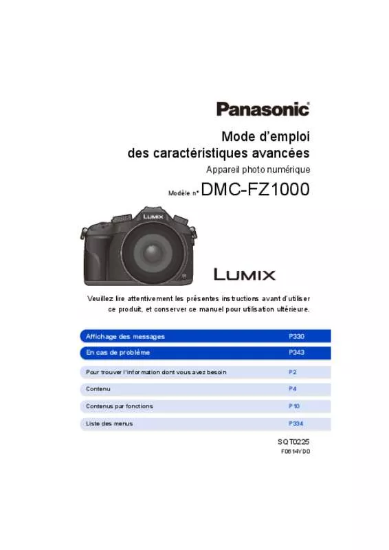 Mode d'emploi PANASONIC LUMIX DC-GX9