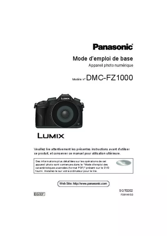 Mode d'emploi PANASONIC LUMIX DMC-FZ1000