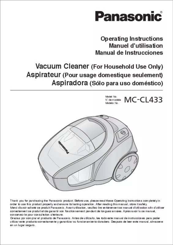 Mode d'emploi PANASONIC MCCL433