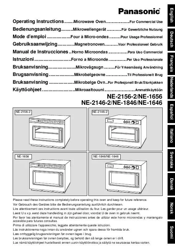 Mode d'emploi PANASONIC NE-1656