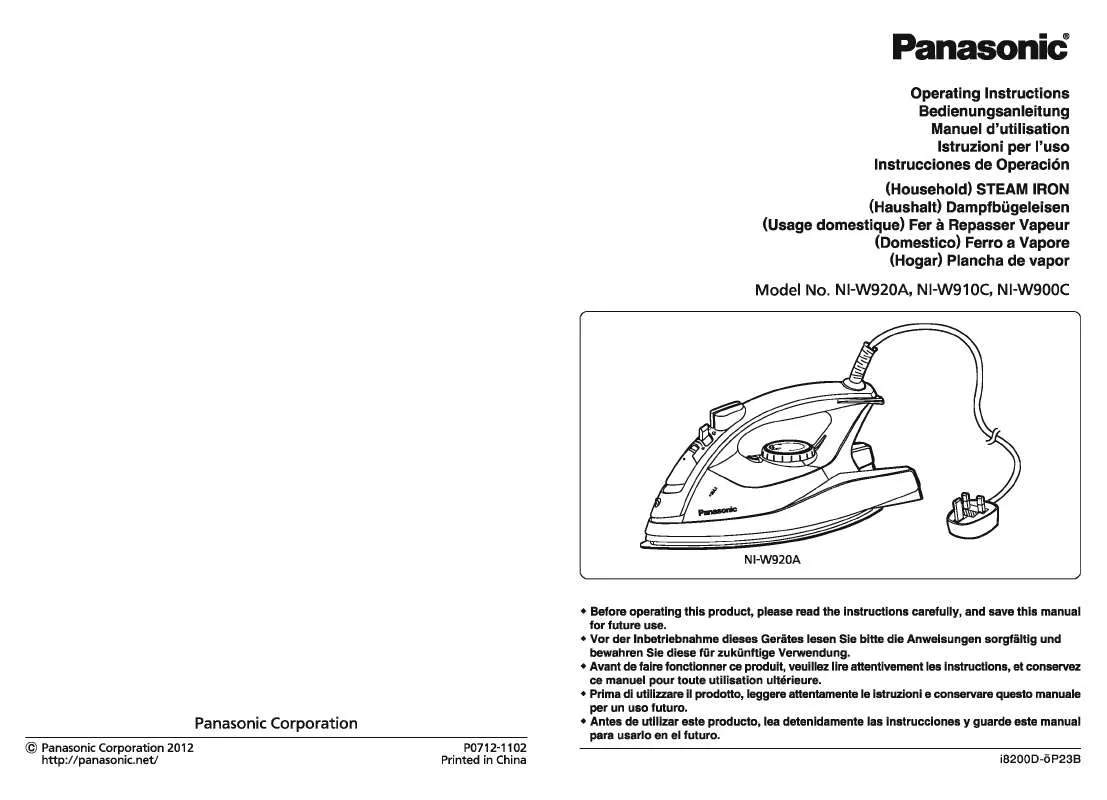 Mode d'emploi PANASONIC NI-W900CVXA