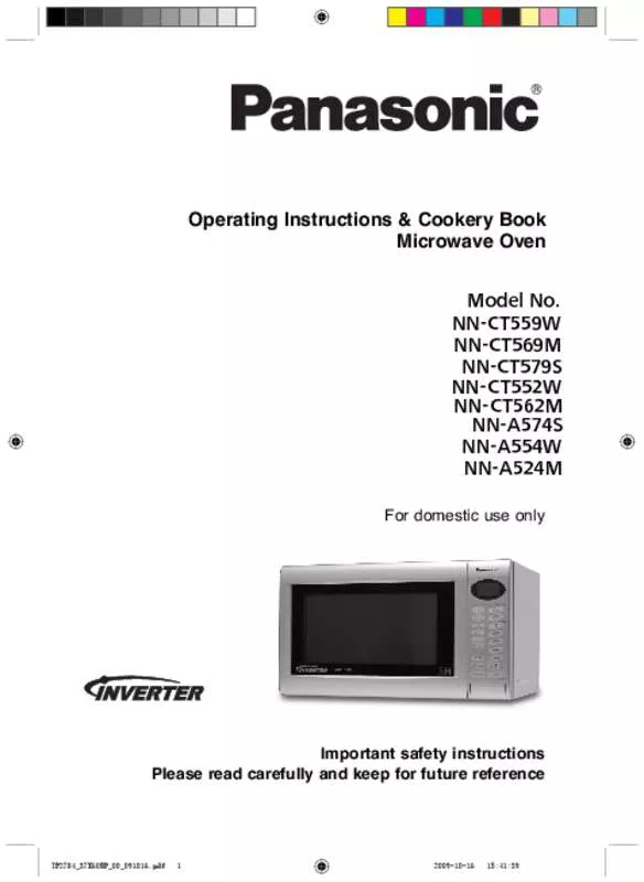 Mode d'emploi PANASONIC NN-CT565M