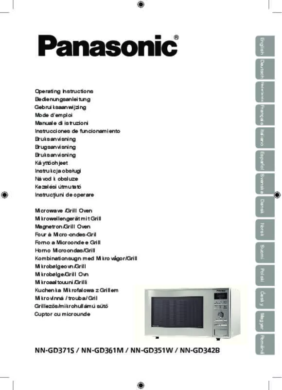 Mode d'emploi PANASONIC NN-GD351WEPG