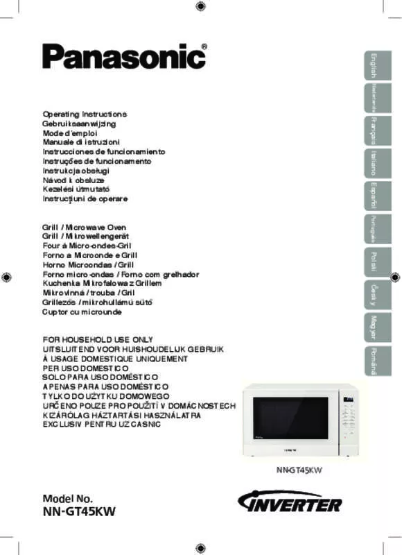 Mode d'emploi PANASONIC NN-GT45KW