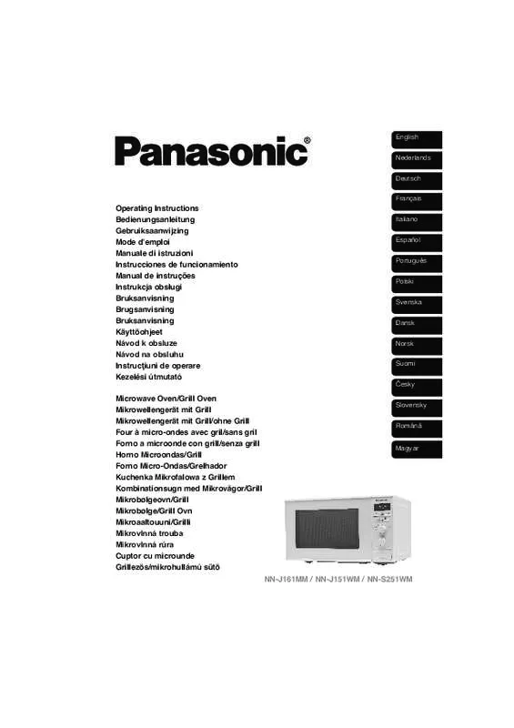 Mode d'emploi PANASONIC NN-J151W