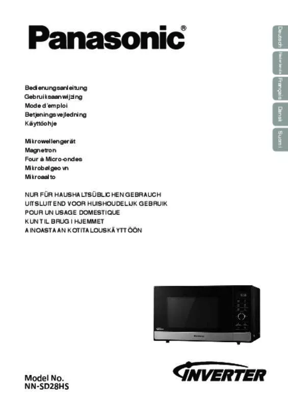 Mode d'emploi PANASONIC NN-SD28HS