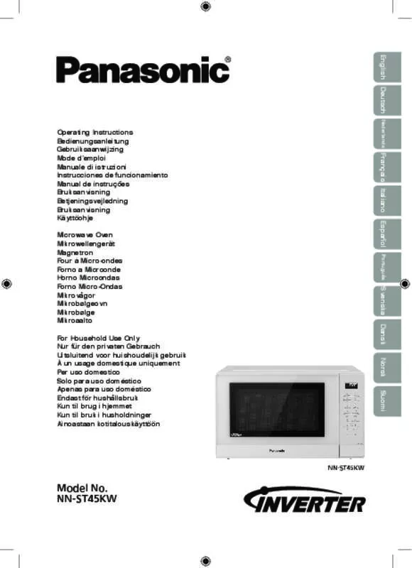 Mode d'emploi PANASONIC NN-ST45KWEPG