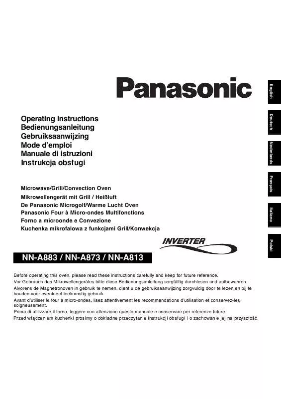 Mode d'emploi PANASONIC NN-A873SBEPG