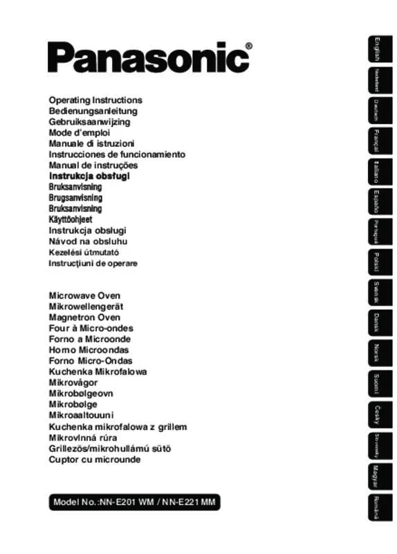 Mode d'emploi PANASONIC NN-E221