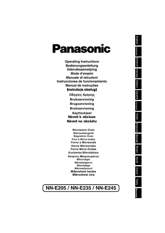 Mode d'emploi PANASONIC NN-E245WBEPG