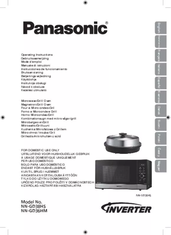 Mode d'emploi PANASONIC NN-GD 38 HSSUG