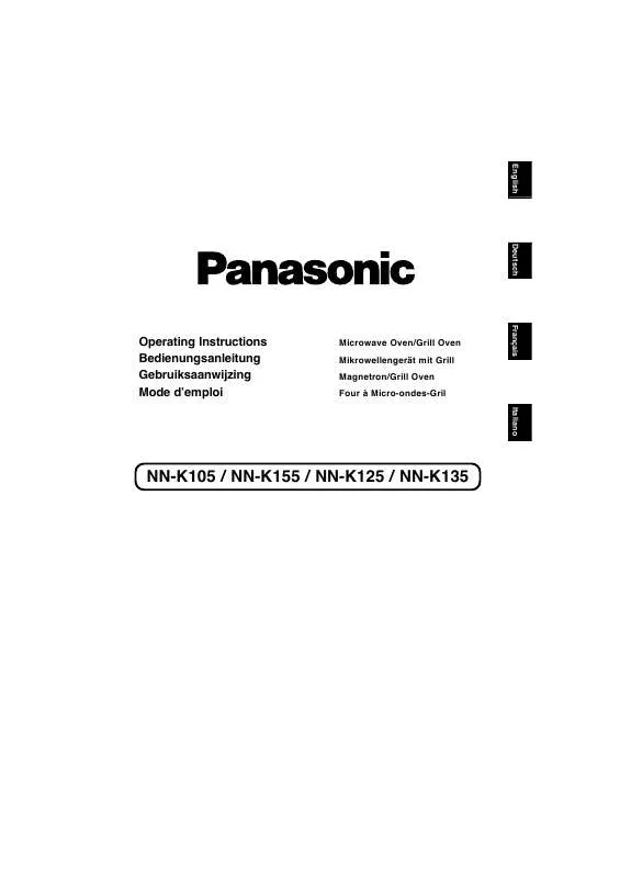 Mode d'emploi PANASONIC NN-K135MBWPG