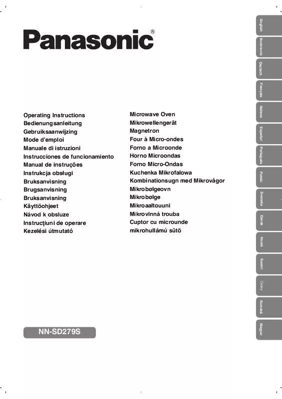 Mode d'emploi PANASONIC NN-SD279SEPG