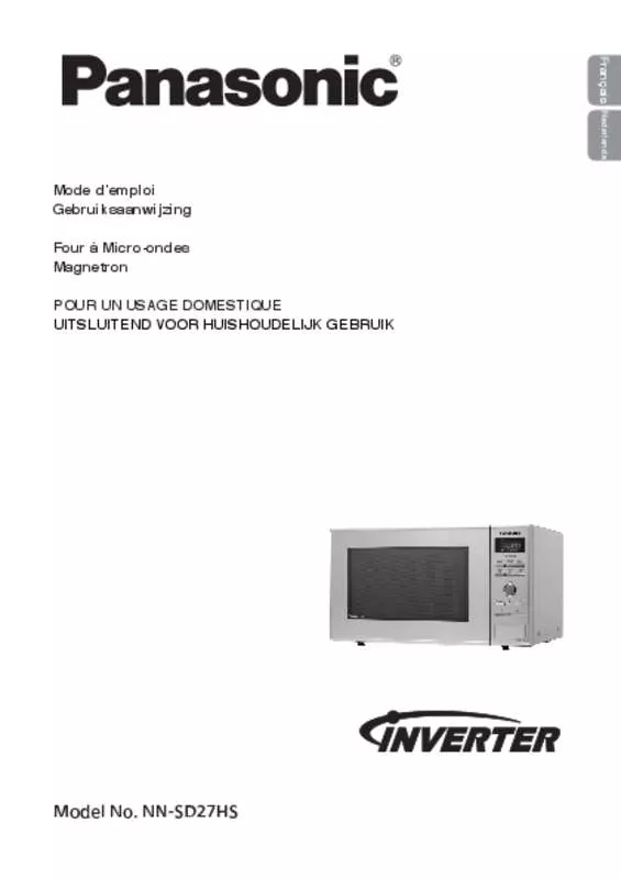 Mode d'emploi PANASONIC NN-SD27HS