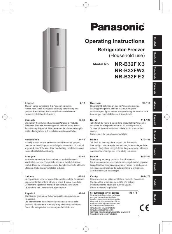 Mode d'emploi PANASONIC NR-B32FW3