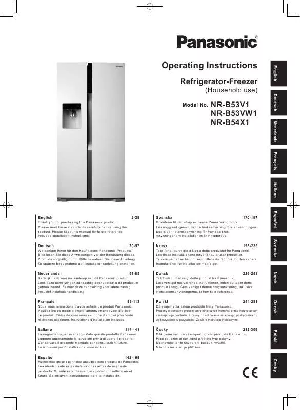 Mode d'emploi PANASONIC NR-B54VW1