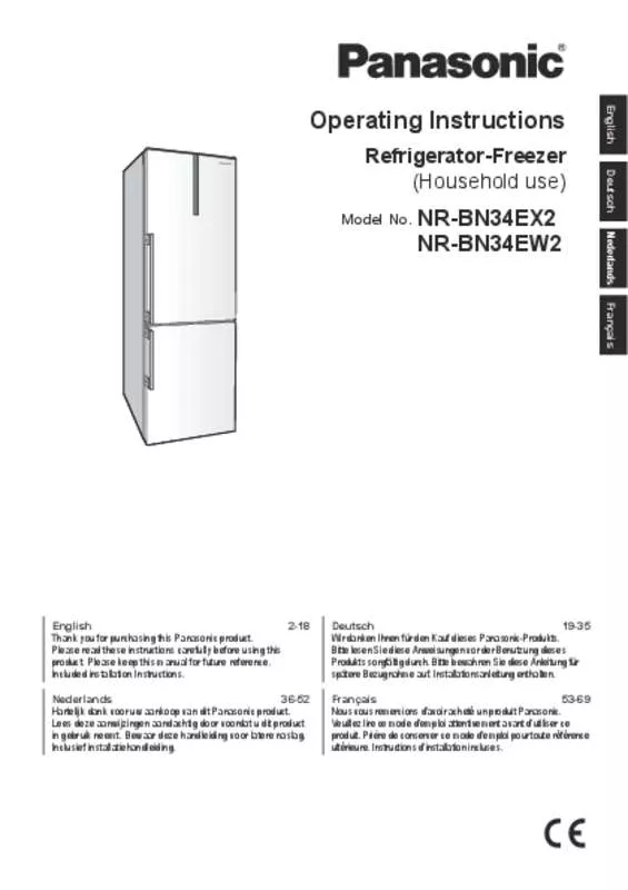 Mode d'emploi PANASONIC NR-BN34EX2