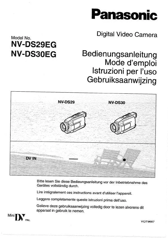 Mode d'emploi PANASONIC NV-DS30