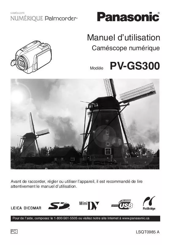 Mode d'emploi PANASONIC PV-GS300