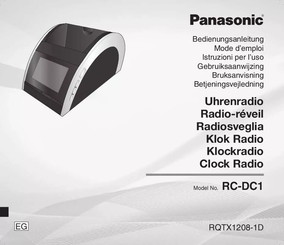 Mode d'emploi PANASONIC RCDC1EG