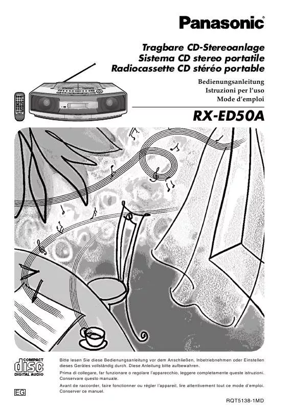 Mode d'emploi PANASONIC RX-ED50A