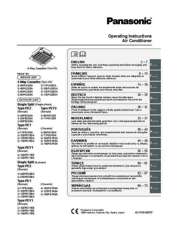 Mode d'emploi PANASONIC S100PU2E5A