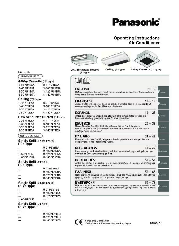 Mode d'emploi PANASONIC S-125PU1E5A