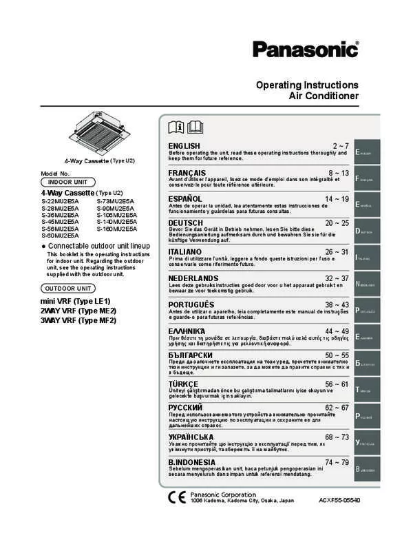 Mode d'emploi PANASONIC S140MU2E5A