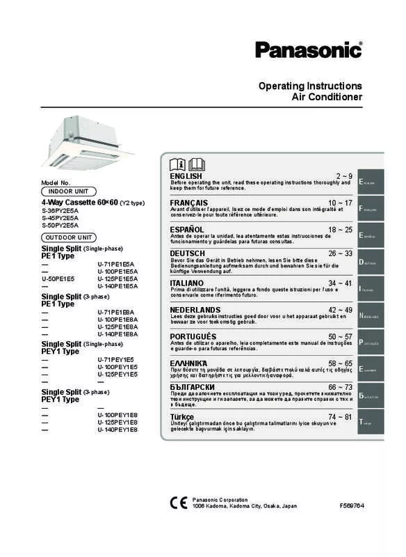 Mode d'emploi PANASONIC S-36PY2E5A