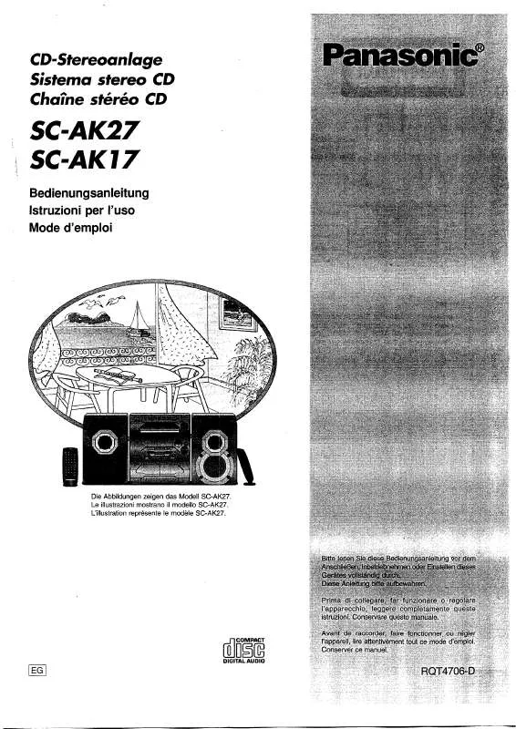 Mode d'emploi PANASONIC SCAK17