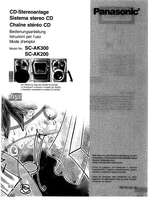 Mode d'emploi PANASONIC SC-AK300E