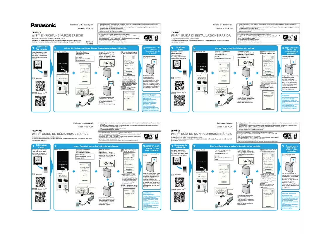 Mode d'emploi PANASONIC SC-ALL05EG