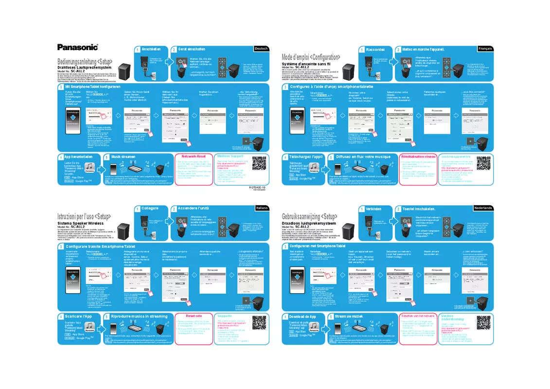 Mode d'emploi PANASONIC SC-ALL2EG