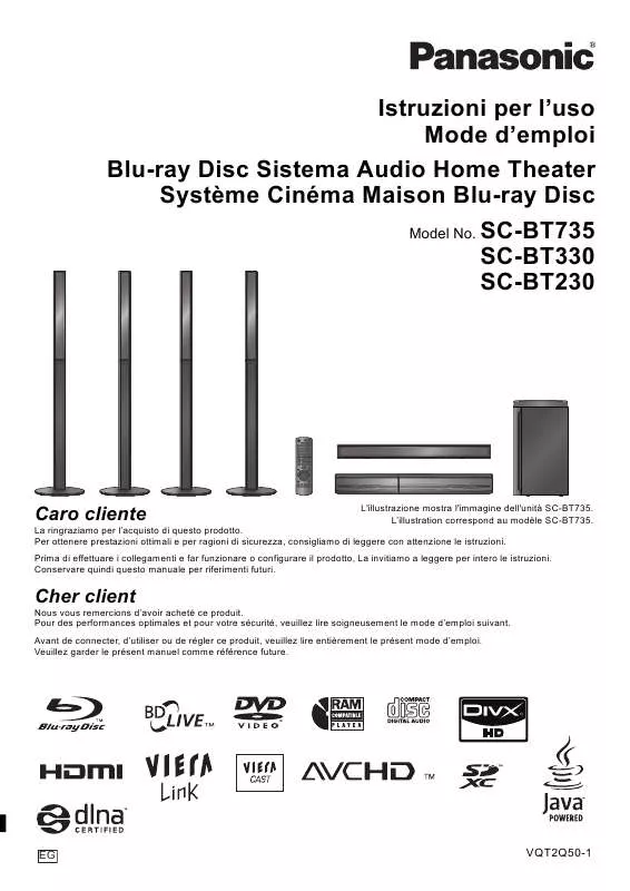 Mode d'emploi PANASONIC SCBT735EG