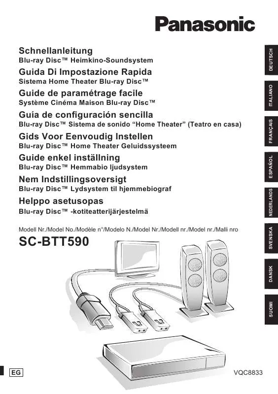 Mode d'emploi PANASONIC SC-BTT590EGK