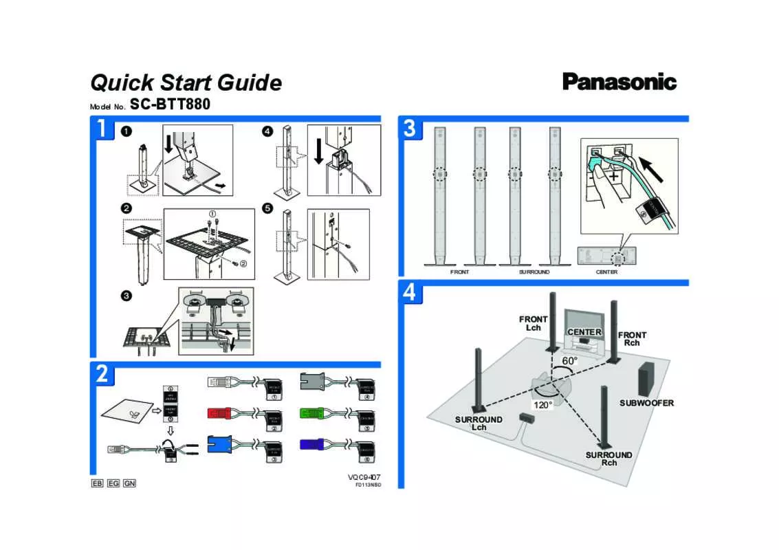 Mode d'emploi PANASONIC SC-BTT880EG