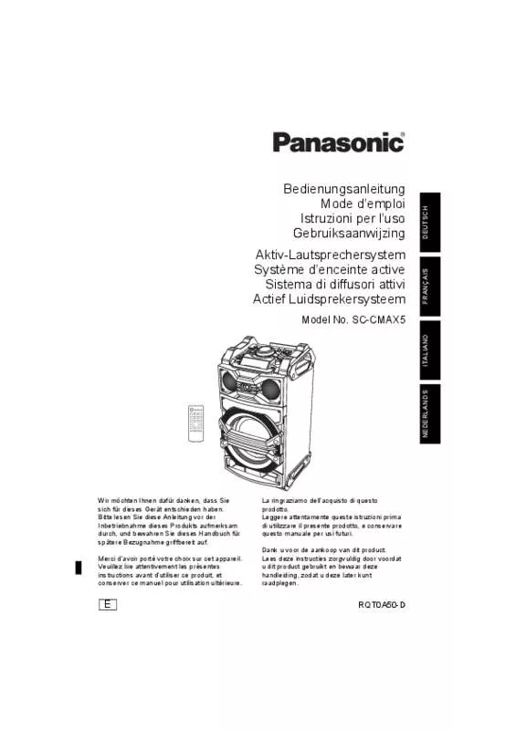 Mode d'emploi PANASONIC SC-CMAX5E