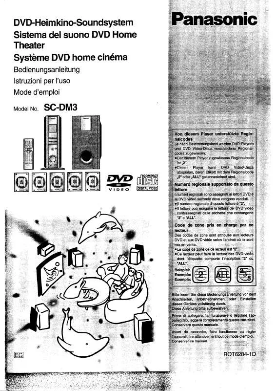 Mode d'emploi PANASONIC SC-DM3